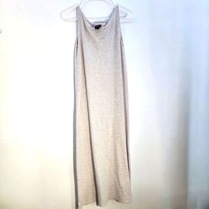 Eileen Fisher Sz PP Elegant Cream Maxi Dress 100% Cotton